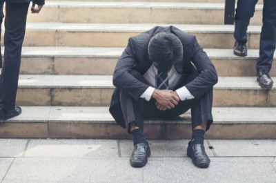 Man sitting on the step