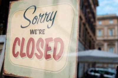Closed Sign Due To Virus