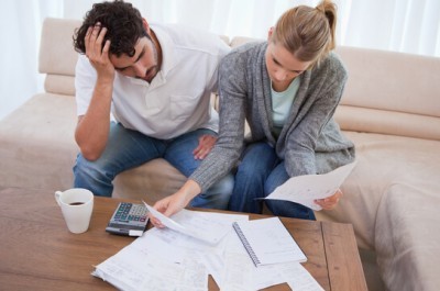 Depressed Couple In Debt