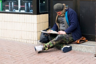 Homeless Man In Destitution