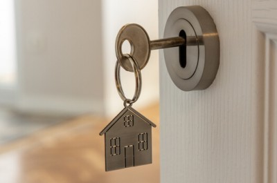 House Key In Keyhole
