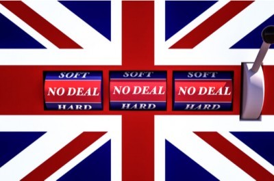 UK Flag with slot machine