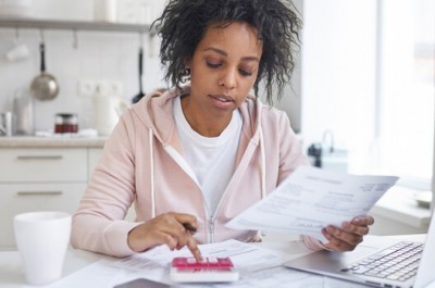 Woman Managing Debts