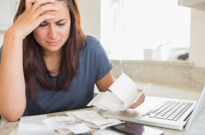 Woman Worried About A Bill