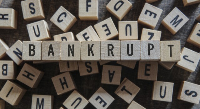 Bankrupt letters blocks