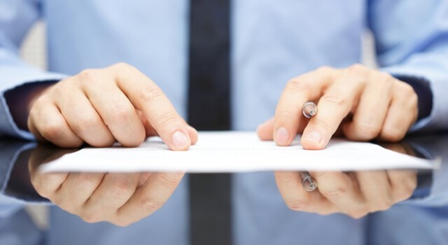 Businessman Reading Contract