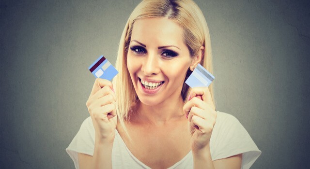 Debt free happy woman