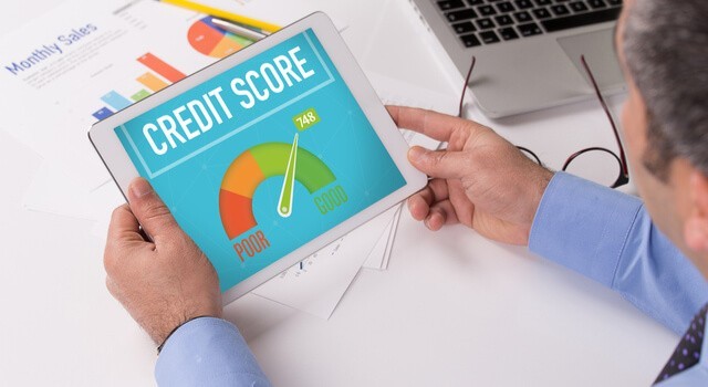 Man Checking Credit Score