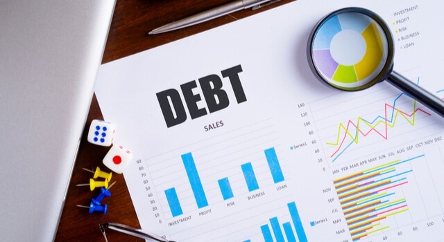 Sheet Of Paper Labelled Debt