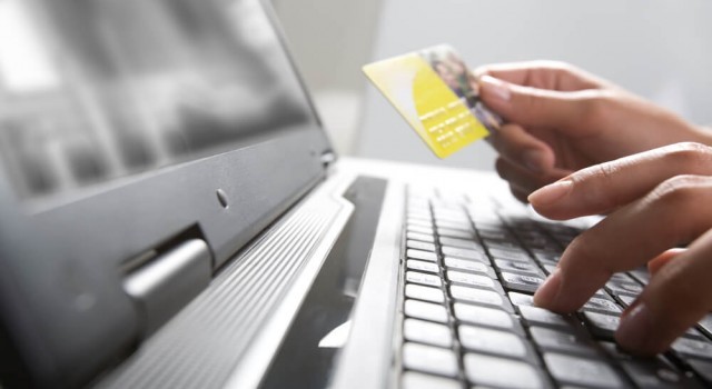 Man holding a credit card