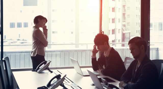 Businesspeople thinking
